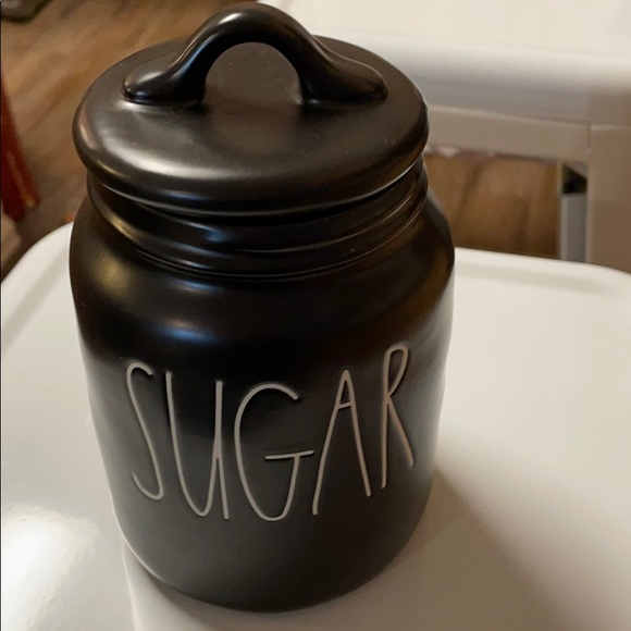 Rae Dunn Other - Black sugar canister flat lid Rae Dunn